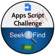 Scripted AppsScriptChallenge - Seek & Find Badge